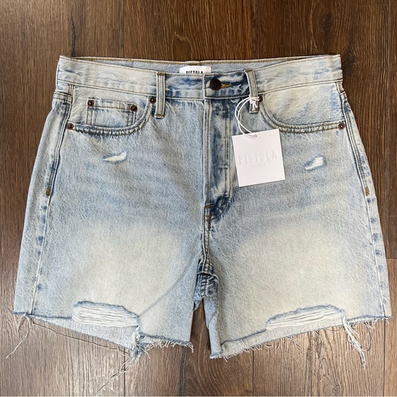 🆕 Pistola Devin High Rise Mom Cut Off Short-100% cotton SZ 27/4 - Picture 2 of 6